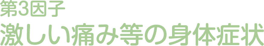 第3因子:激しい痛み等の身体症状